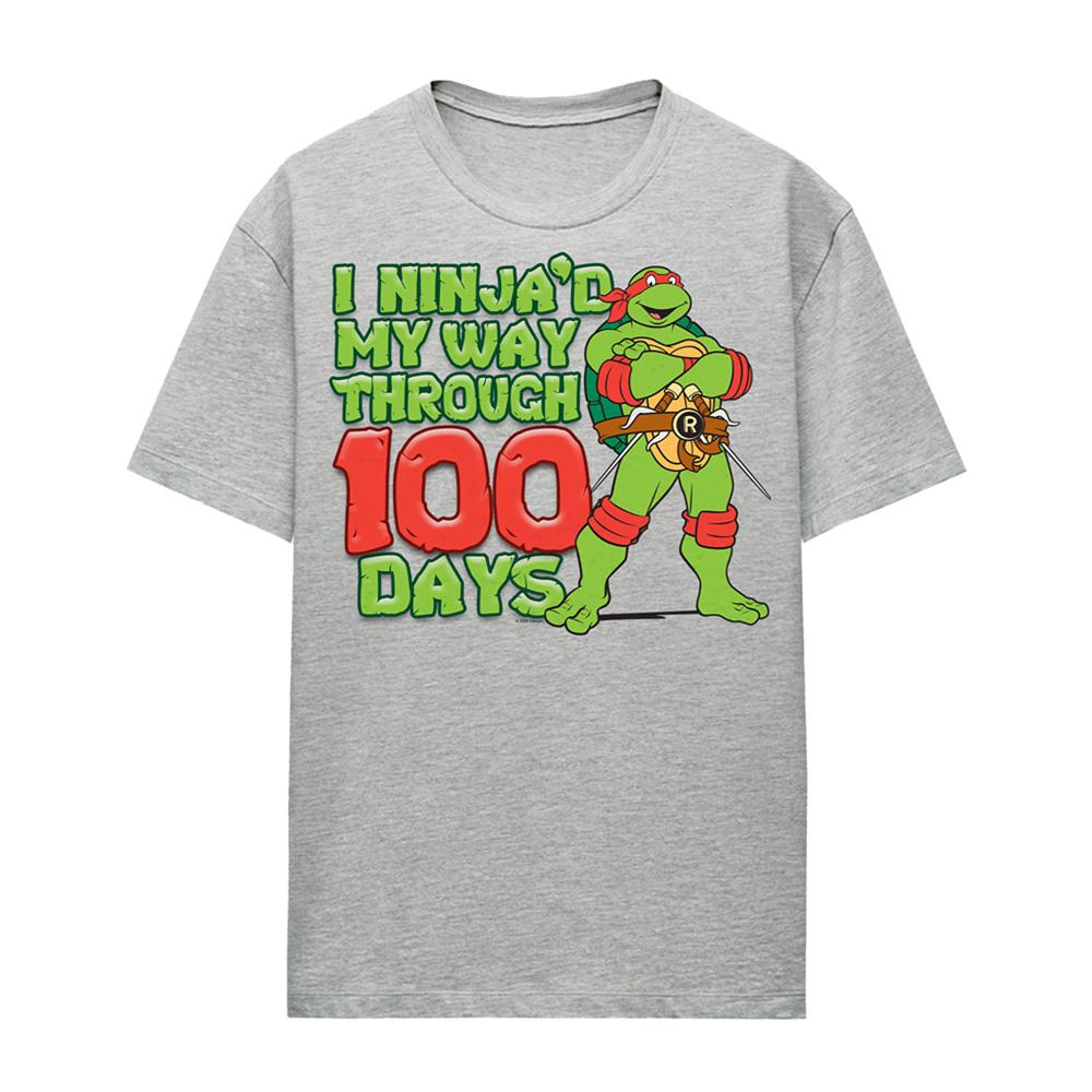 Athletic Heather - Front - Teenage Mutant Ninja Turtles Womens-Ladies I Ninja´d My Way Through 100 Days Heather T-Shirt