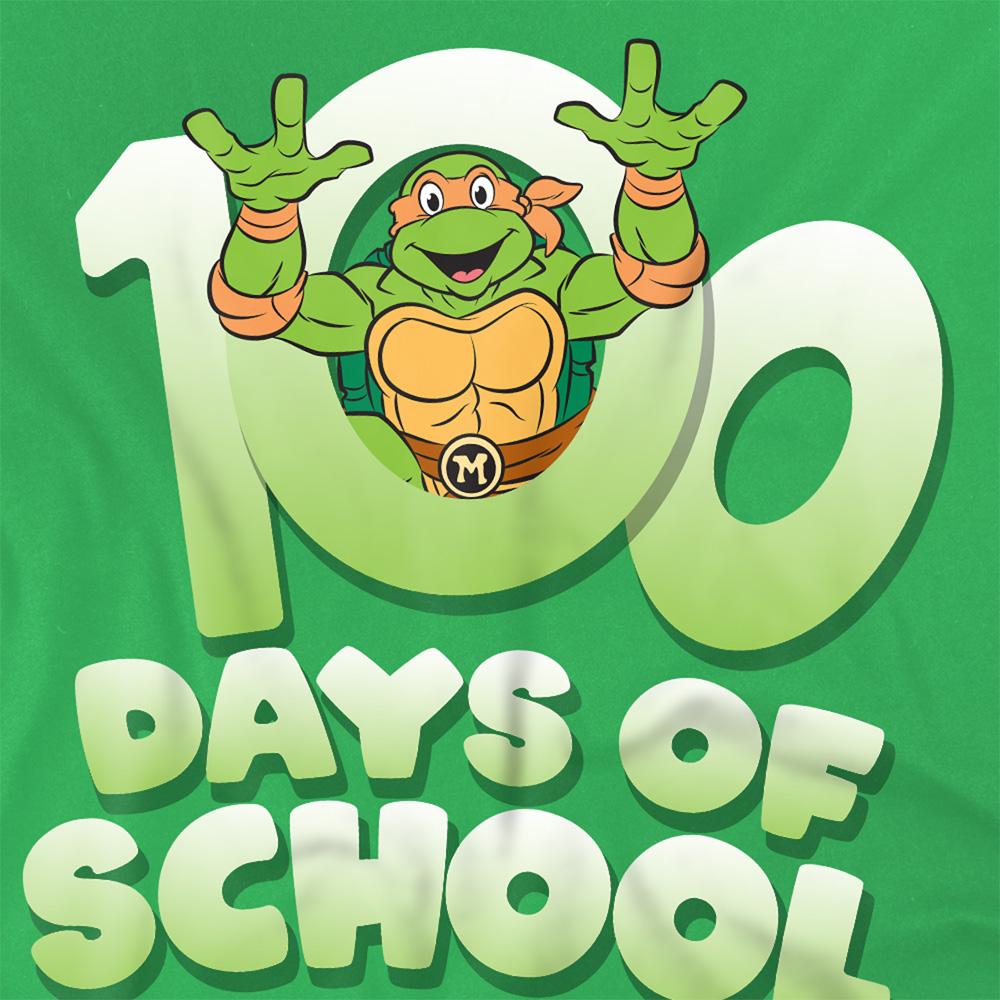 Kelly Green - Side - Teenage Mutant Ninja Turtles Unisex Adult 100 Days Of School T-Shirt
