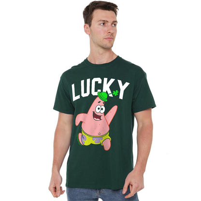 Hunter Green - Back - SpongeBob SquarePants Unisex Adult Lucky St Patricks Day T-Shirt