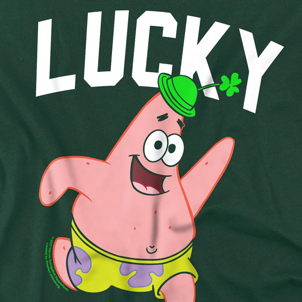 Hunter Green - Side - SpongeBob SquarePants Unisex Adult Lucky St Patricks Day T-Shirt