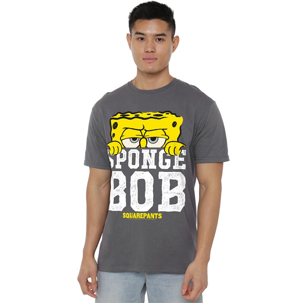 Charcoal - Back - SpongeBob SquarePants Unisex Adult Large Icon T-Shirt
