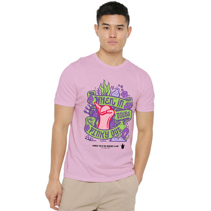 Pink - Back - SpongeBob SquarePants Unisex Adult Pinky Out Patrick Star T-Shirt