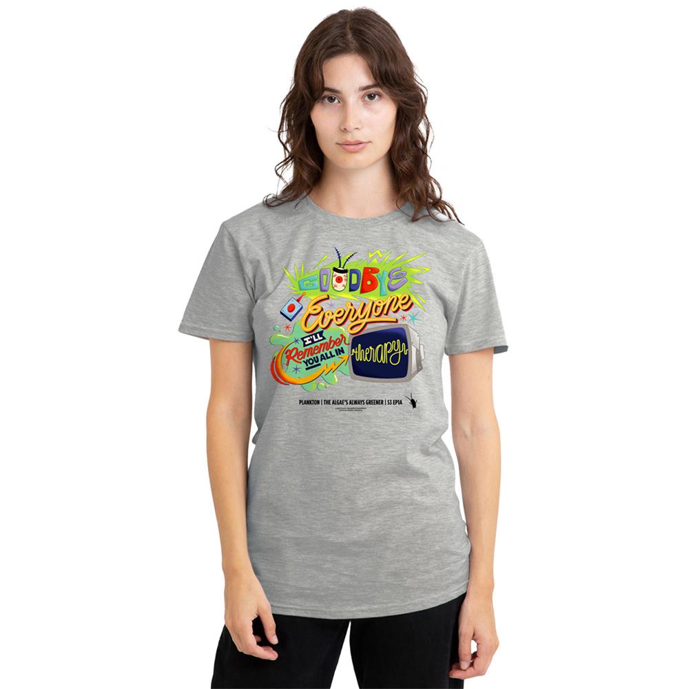 Athletic Heather - Back - SpongeBob SquarePants Womens-Ladies Plankton Therapy T-Shirt