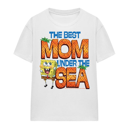 White - Front - SpongeBob SquarePants Womens-Ladies Best Mom Under The Sea Mothers Day T-Shirt