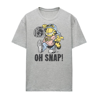 Athletic Heather - Front - Garfield Womens-Ladies Oh Snap Heather T-Shirt