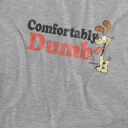 Athletic Heather - Side - Garfield Womens-Ladies Comfortably Dumb Heather T-Shirt