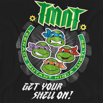 Black - Side - Teenage Mutant Ninja Turtles Womens-Ladies Get Your Shell On T-Shirt