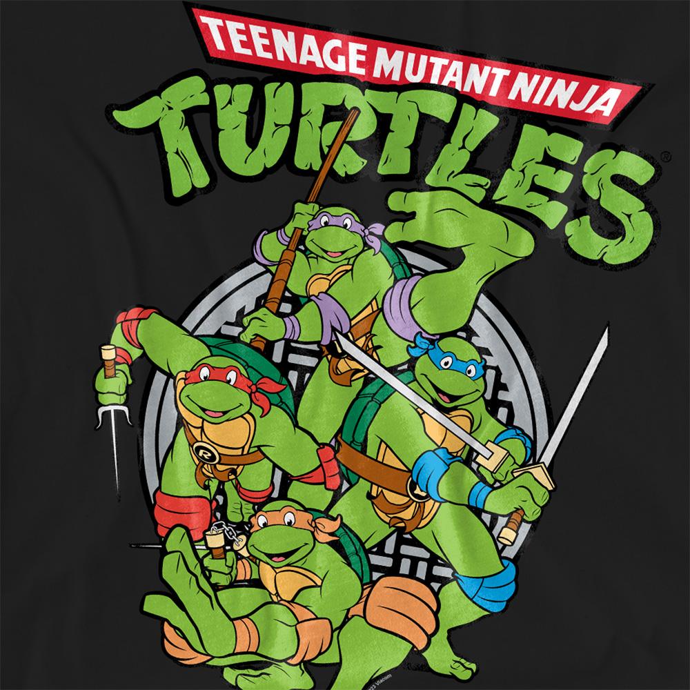 Black - Side - Teenage Mutant Ninja Turtles Womens-Ladies Group T-Shirt
