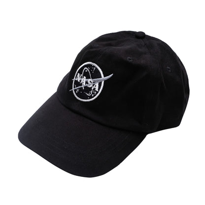 Black-White - Side - NASA Mens Meatball Baseball Cap