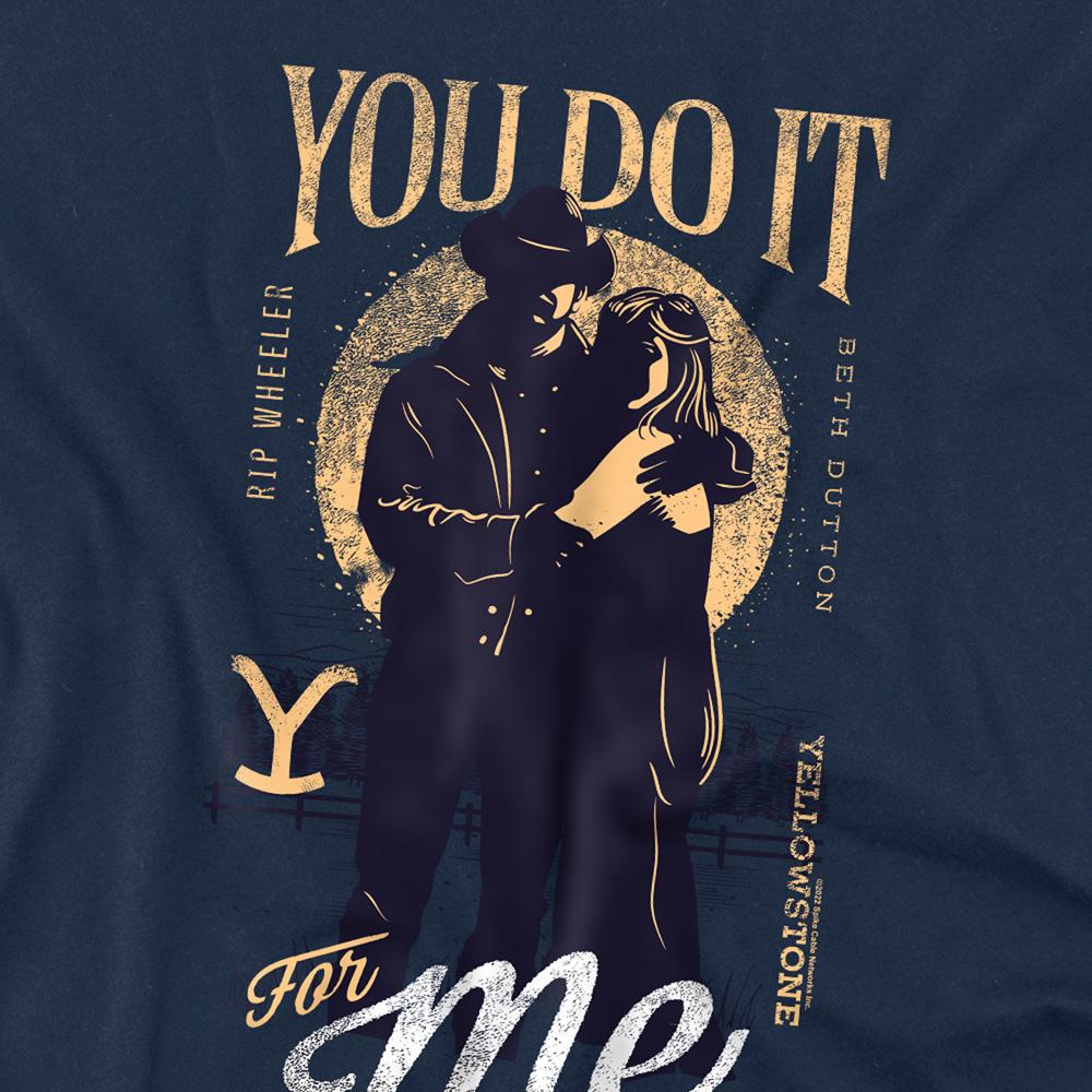 Navy - Side - Yellowstone Unisex Adult Rip Beth You Do It For Me T-Shirt