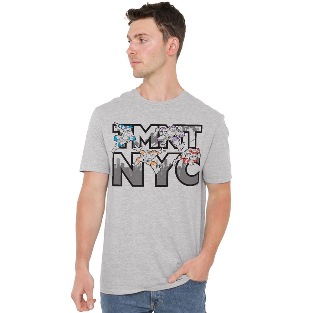 Athletic Heather - Back - Teenage Mutant Ninja Turtles Unisex Adult TMNT NYC Heather T-Shirt