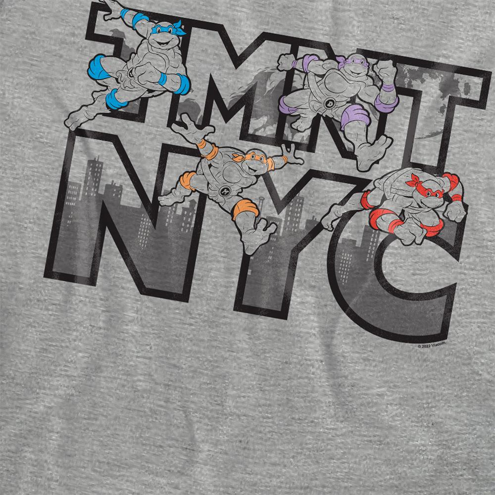 Athletic Grey - Side - Teenage Mutant Ninja Turtles Womens-Ladies TMNT NYC Heather T-Shirt