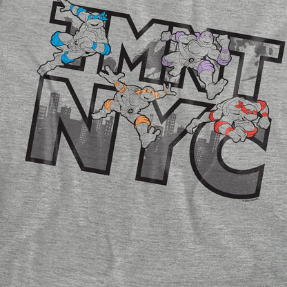 Athletic Grey - Side - Teenage Mutant Ninja Turtles Womens-Ladies TMNT NYC Heather T-Shirt