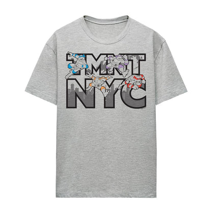 Athletic Grey - Front - Teenage Mutant Ninja Turtles Womens-Ladies TMNT NYC Heather T-Shirt