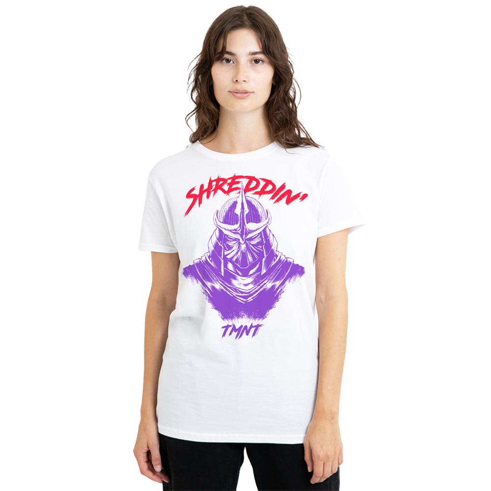 White - Back - Teenage Mutant Ninja Turtles Womens-Ladies Shreddin´ Shredder T-Shirt