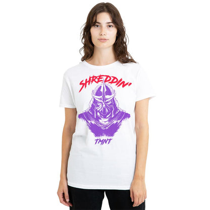 White - Back - Teenage Mutant Ninja Turtles Womens-Ladies Shreddin´ Shredder T-Shirt