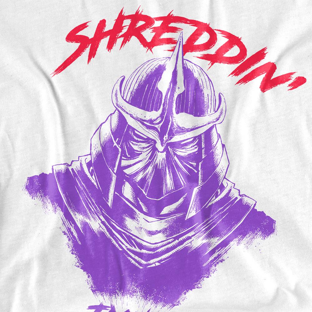 White - Side - Teenage Mutant Ninja Turtles Womens-Ladies Shreddin´ Shredder T-Shirt