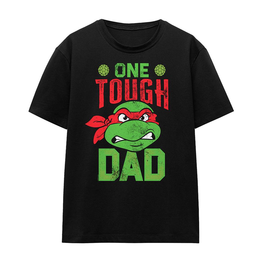 Black - Front - Teenage Mutant Ninja Turtles Womens-Ladies One Tough Dad Fathers Day T-Shirt
