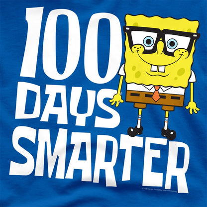 Royal Blue - Side - SpongeBob SquarePants Unisex Adult 100 Days Smarter T-Shirt