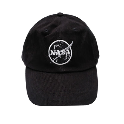 Black-White - Front - NASA Mens Meatball Baseball Cap