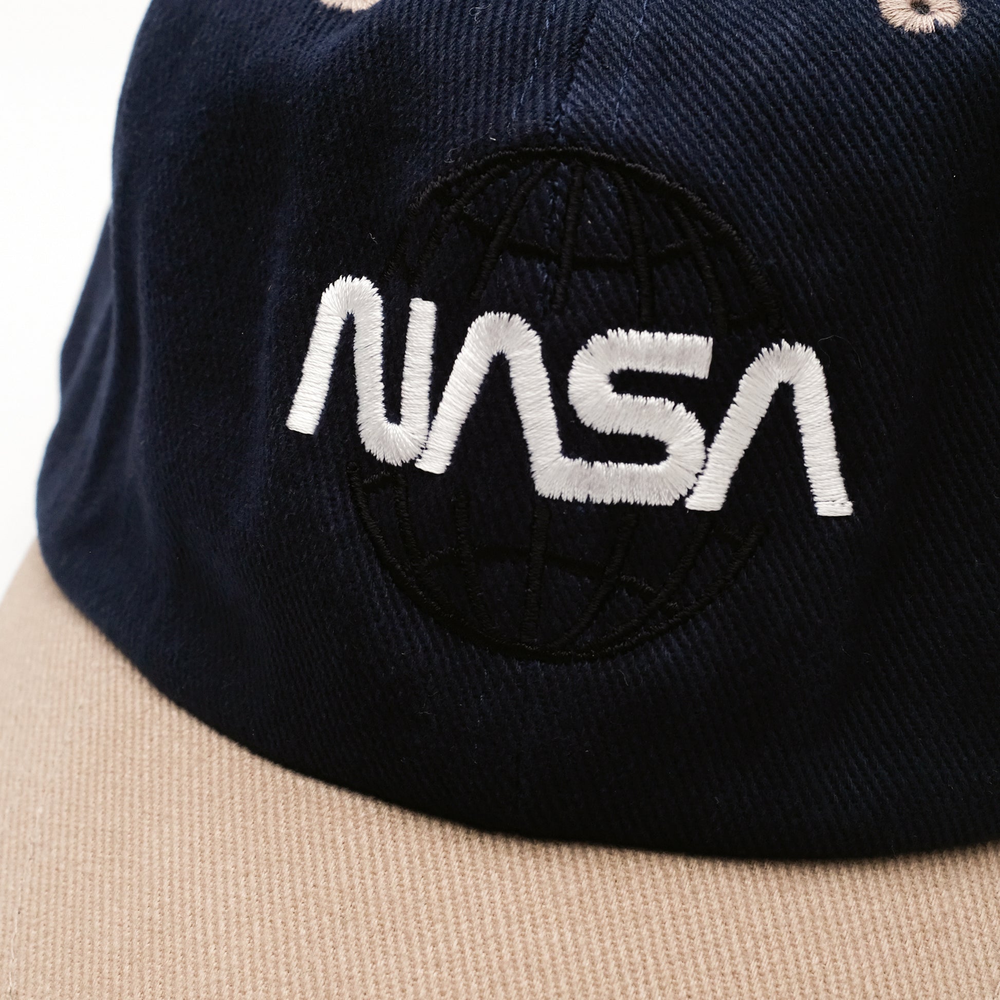 Navy-Taupe - Lifestyle - NASA Mens Globe Baseball Cap