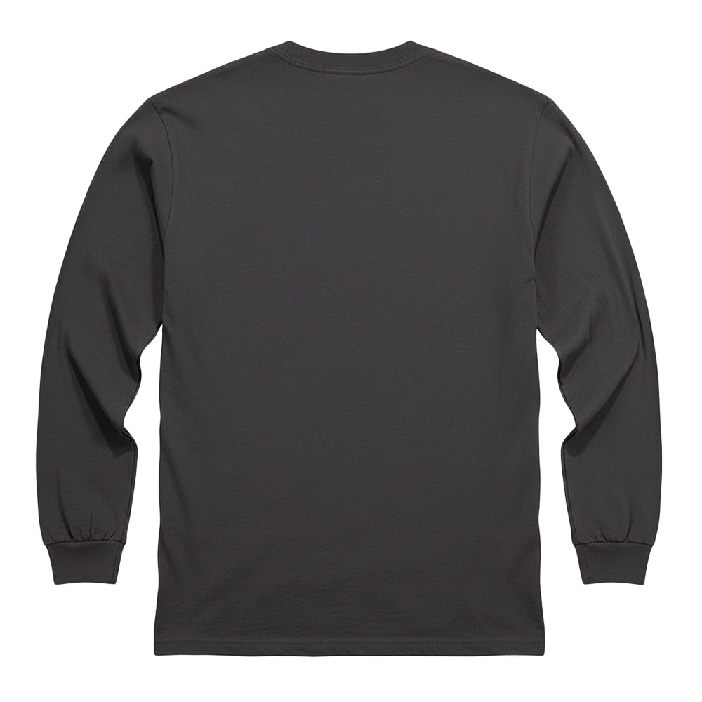 Charcoal - Back - Gumby Unisex Adult The Internal Optimist Long-Sleeved T-Shirt