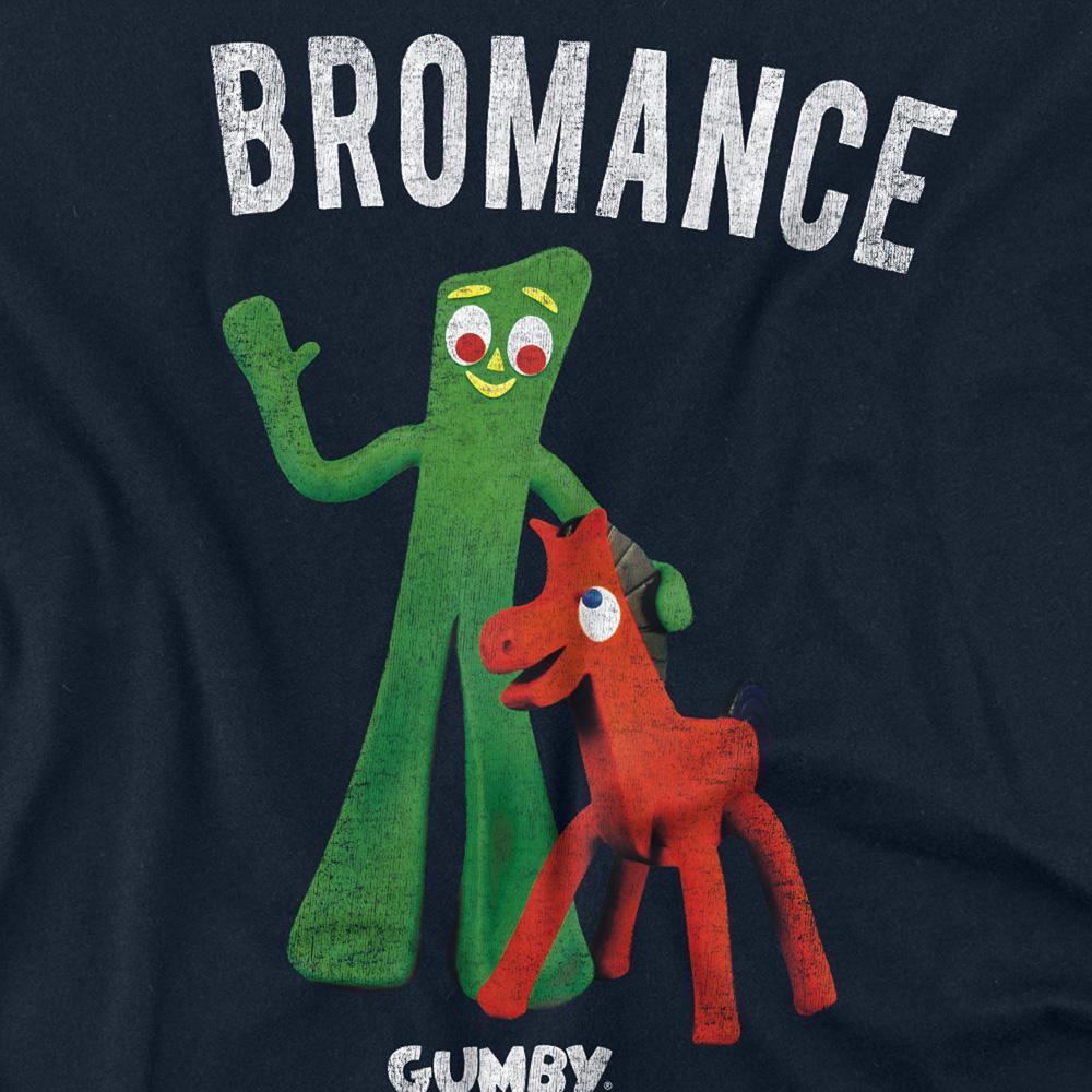 Navy - Side - Gumby Unisex Adult Bromance Long-Sleeved T-Shirt