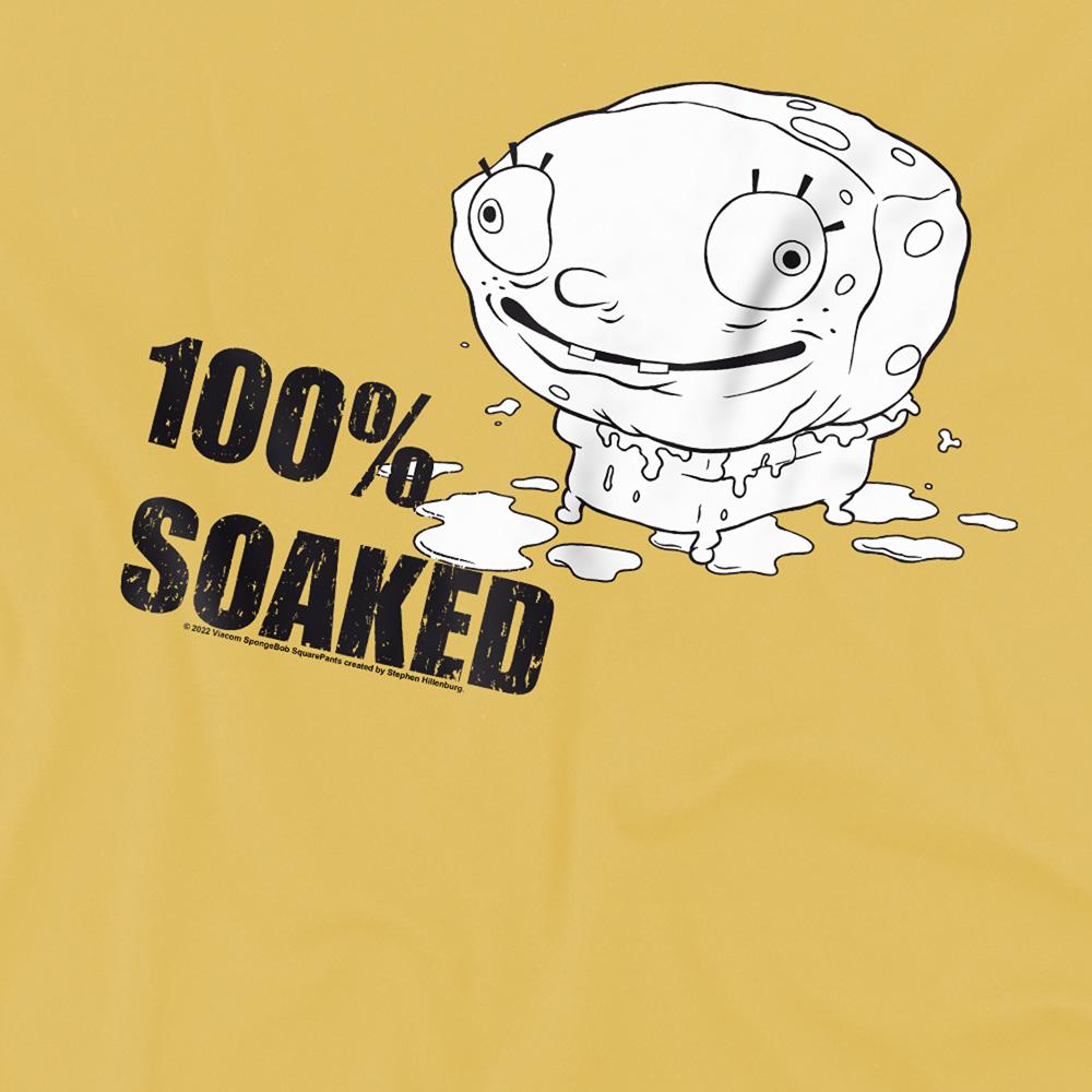 Banana Yellow - Side - SpongeBob SquarePants Unisex Adult 100% Soaked T-Shirt
