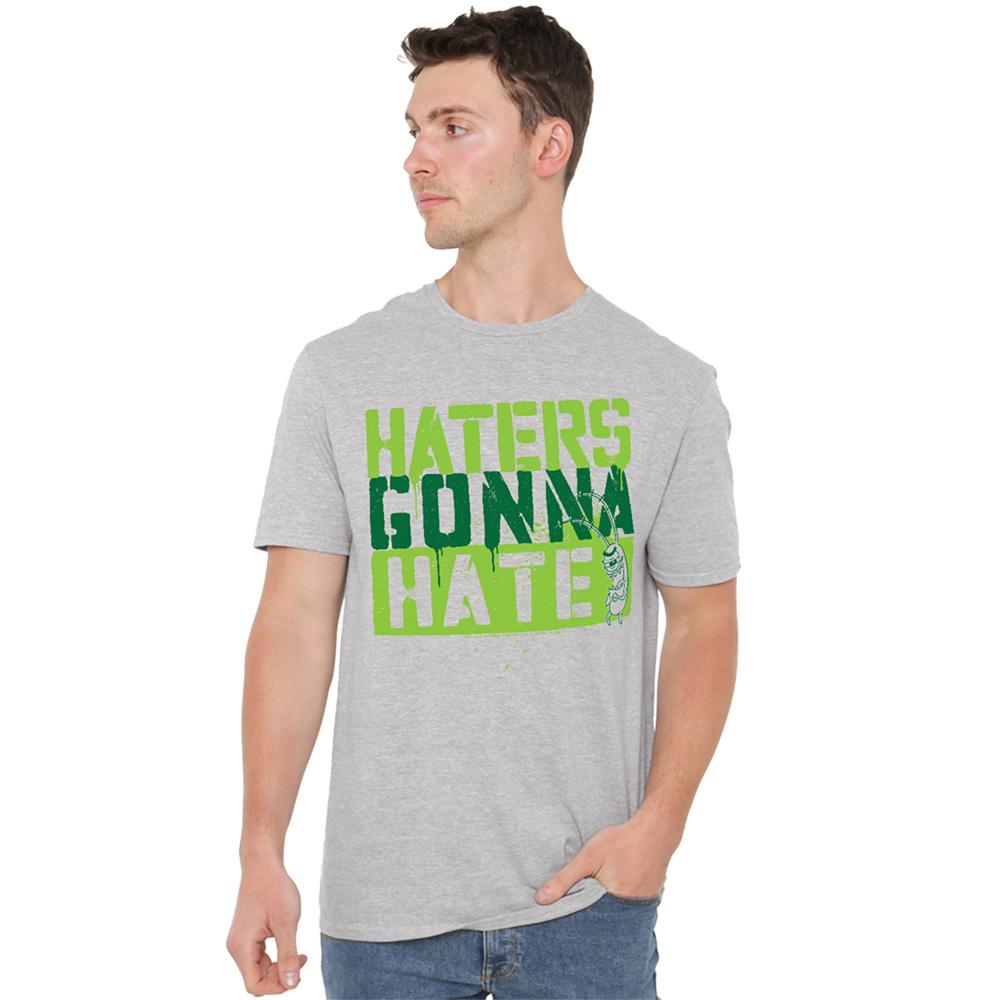 Athletic Heather - Back - SpongeBob SquarePants Unisex Adult Haters Gonna Hate Heather T-Shirt