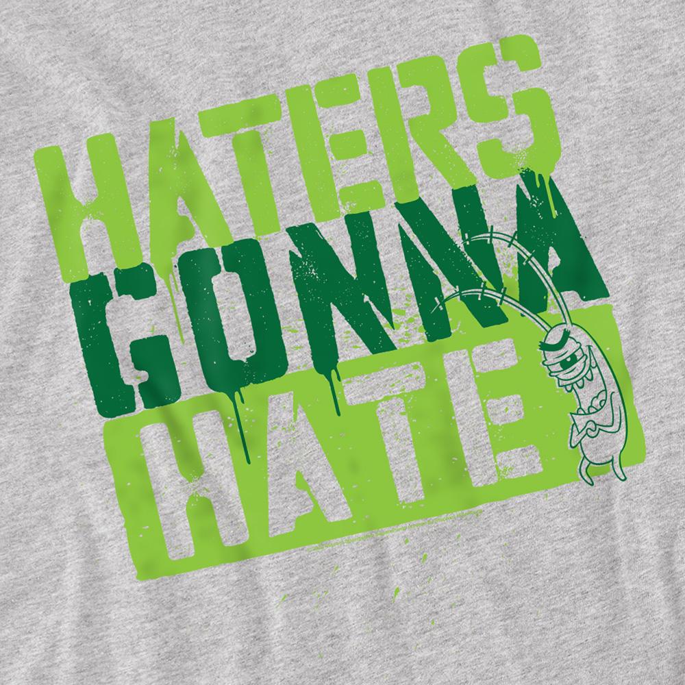 Athletic Heather - Side - SpongeBob SquarePants Unisex Adult Haters Gonna Hate Heather T-Shirt