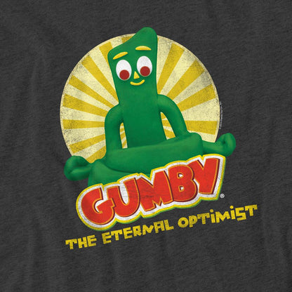 Charcoal - Side - Gumby Unisex Adult The Internal Optimist Heather T-Shirt