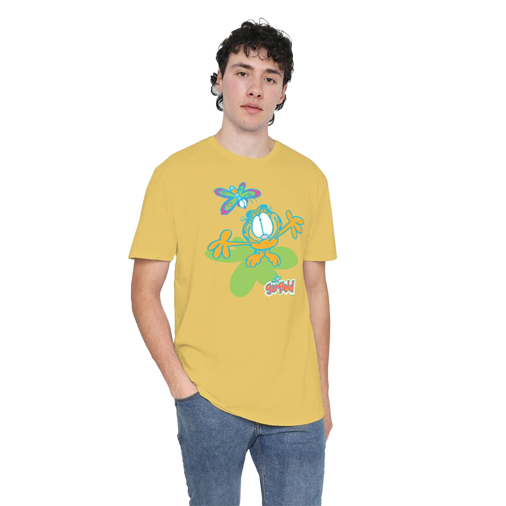 Banana Yellow - Side - Garfield Unisex Adult Butterfly T-Shirt