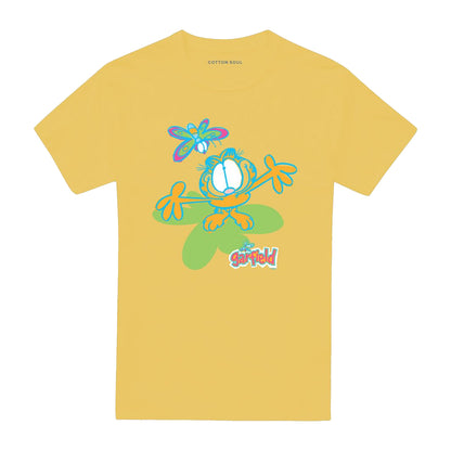Banana Yellow - Front - Garfield Unisex Adult Butterfly T-Shirt