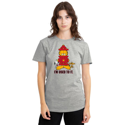 Athletic Heather - Back - Garfield Womens-Ladies I´m Used To It Heather T-Shirt