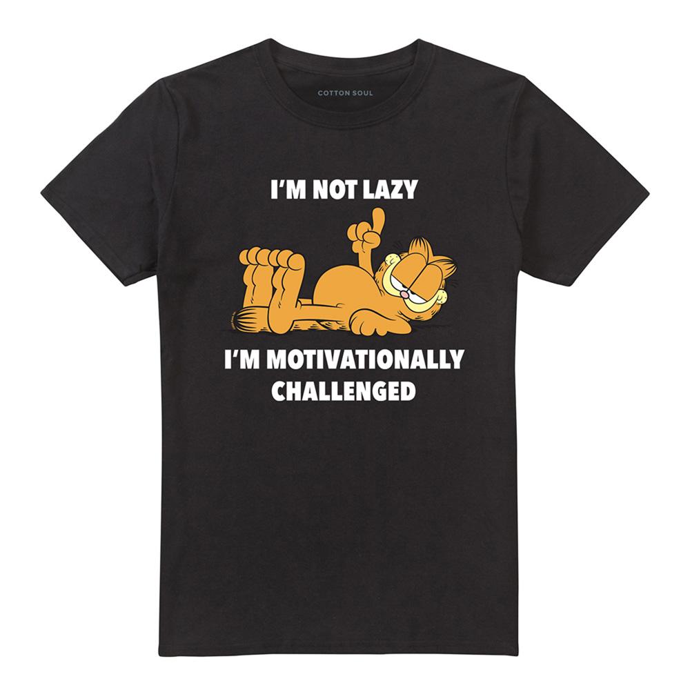 Black - Front - Garfield Unisex Adult Track And Field T-Shirt