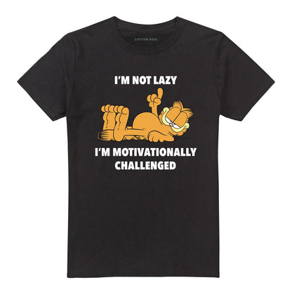 Black - Front - Garfield Unisex Adult Track And Field T-Shirt