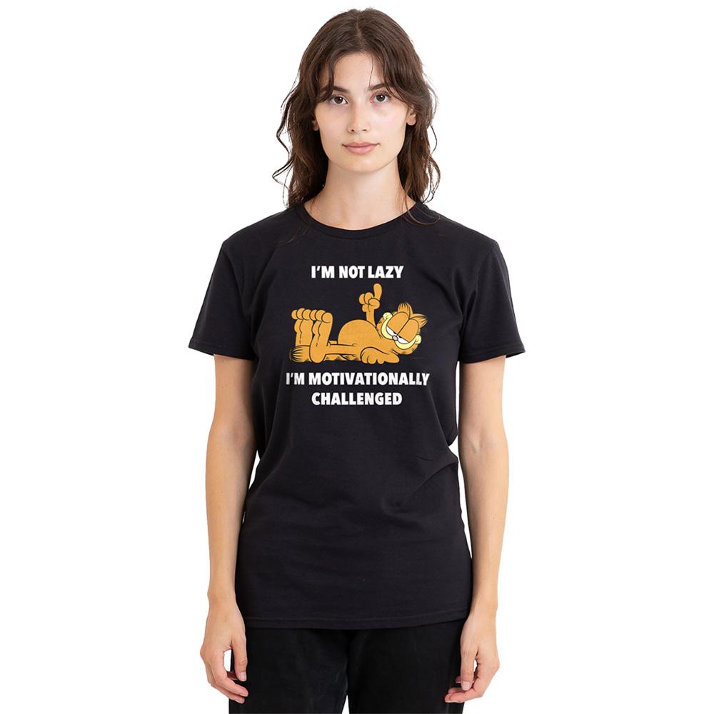 Black - Back - Garfield Womens-Ladies Track And Field T-Shirt