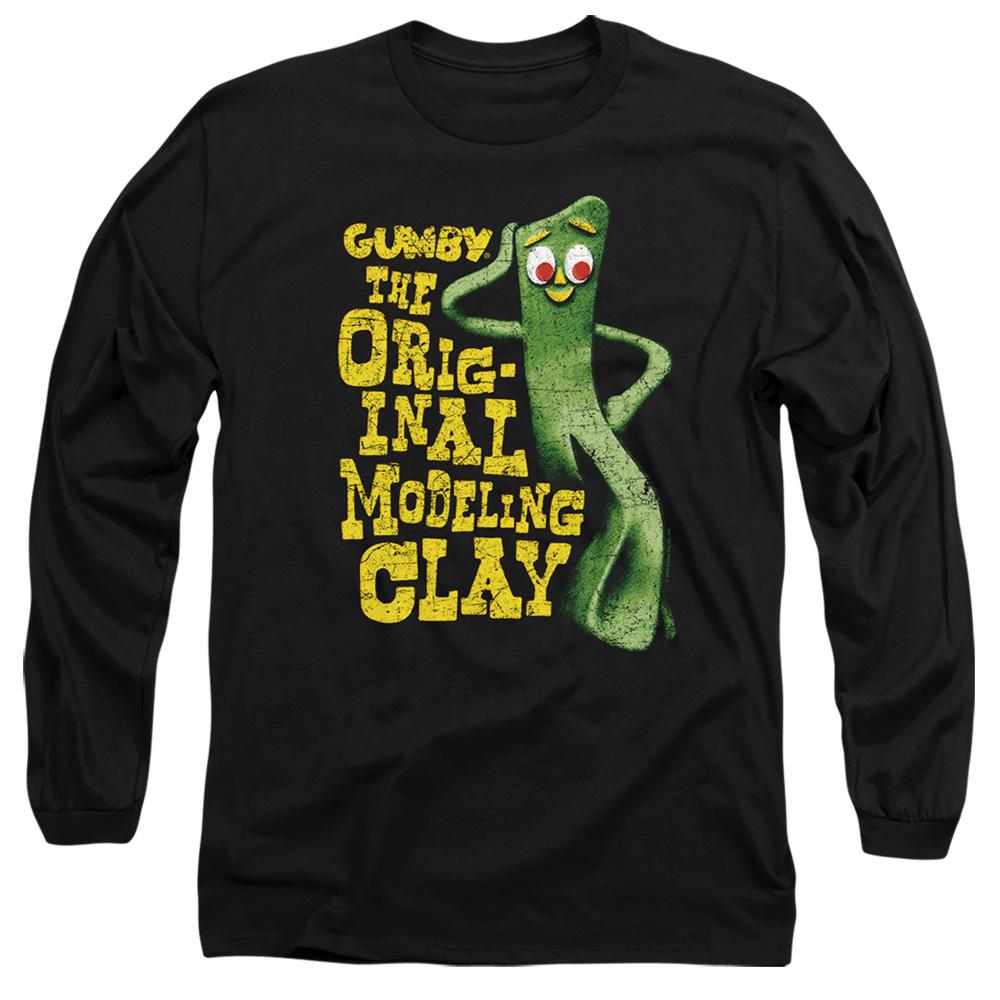 Black - Front - Gumby Unisex Adult So Punny Long-Sleeved T-Shirt