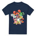Navy - Front - SpongeBob SquarePants Unisex Adult The Whole Gang T-Shirt