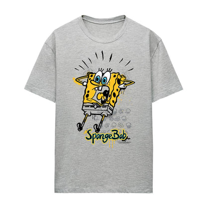 Athletic Heather - Front - SpongeBob SquarePants Womens-Ladies Shocking! Heather T-Shirt