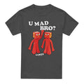 Charcoal - Front - Gumby Unisex Adult U Mad Bro Heather T-Shirt