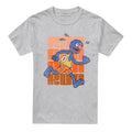 Athletic Heather - Front - Sesame Street Unisex Adult Run Run Grover Heather T-Shirt