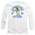 White - Back - Sesame Street Unisex Adult Oscar Lift Club Long-Sleeved T-Shirt
