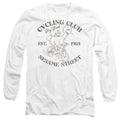 White - Front - Sesame Street Unisex Adult Cycling Club Big Bird Long-Sleeved T-Shirt