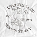 White - Side - Sesame Street Unisex Adult Cycling Club Big Bird T-Shirt