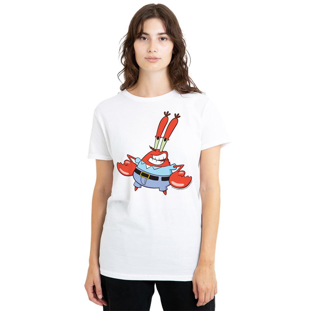 White - Back - SpongeBob SquarePants Womens-Ladies Mr Krabby T-Shirt