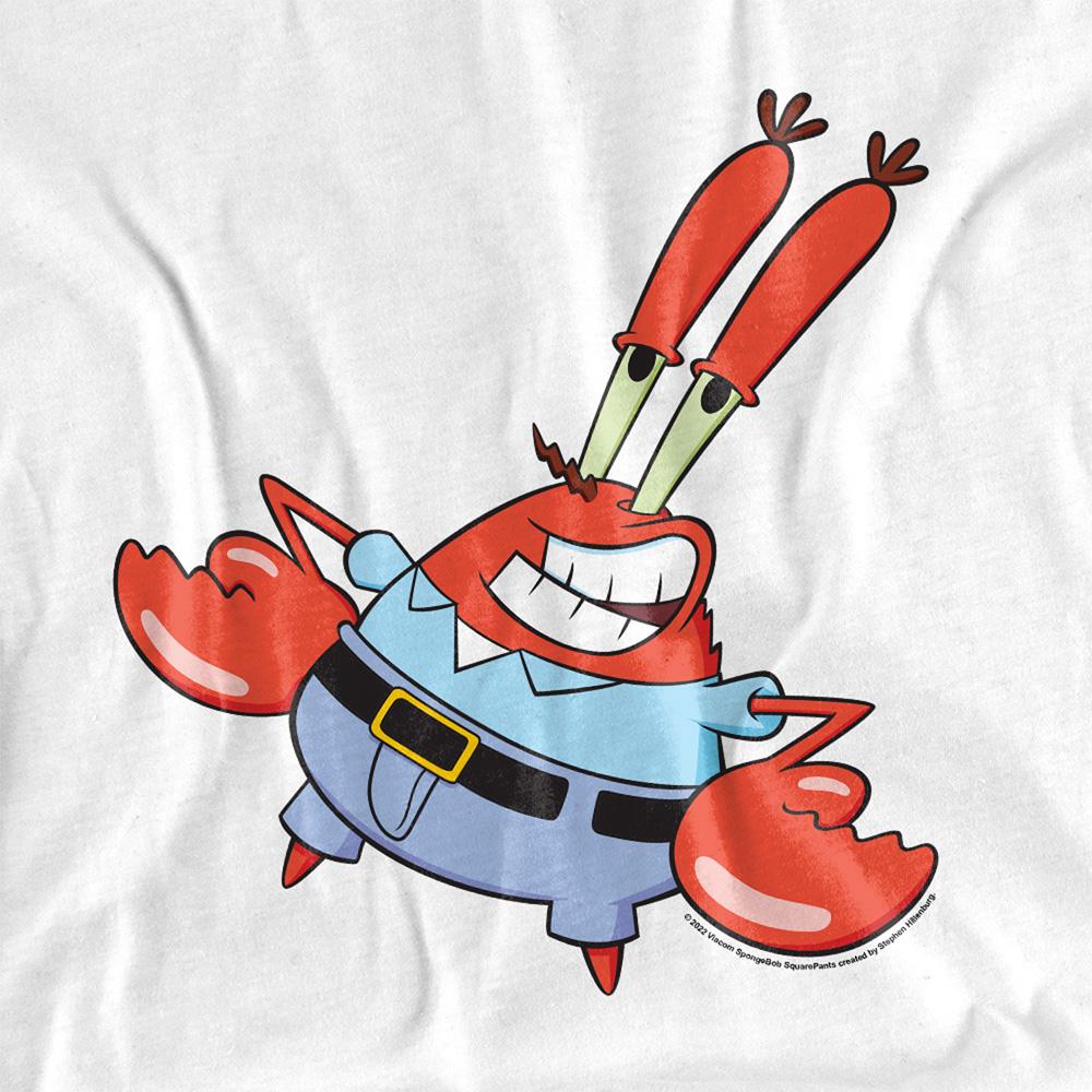 White - Side - SpongeBob SquarePants Womens-Ladies Mr Krabby T-Shirt