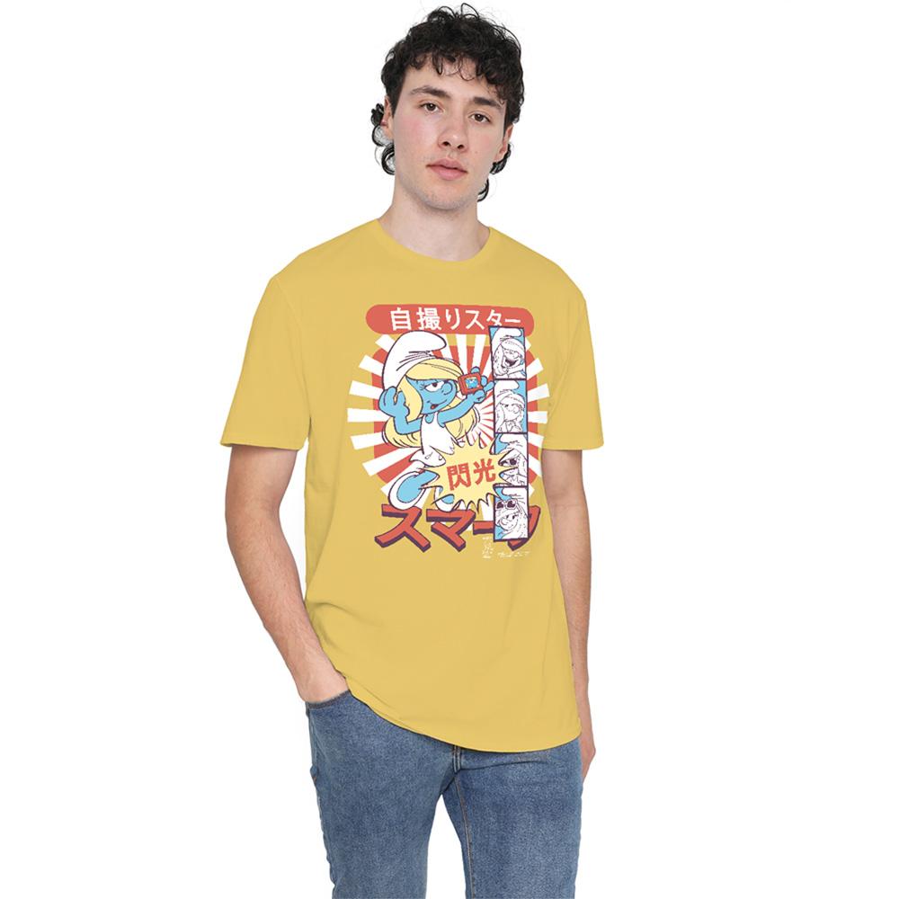 Banana Yellow - Back - The Smurfs Unisex Adult Smurfette Selfie T-Shirt