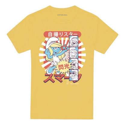 Banana Yellow - Front - The Smurfs Unisex Adult Smurfette Selfie T-Shirt