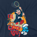 Navy - Side - The Smurfs Unisex Adult I´ll Catch You Gargamel & Azrael T-Shirt